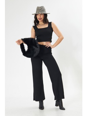 Tiffany & Tomato Bol Paça Örme Pantolon