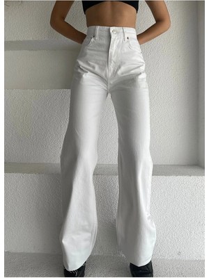 ByCukurovaFrango 2505 Yüksek Bel Boyfrıend(Salaş) Bol Paça Kot Pantolon