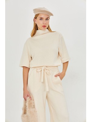 Balıkçı Yaka Kısa Kol Triko Kazak