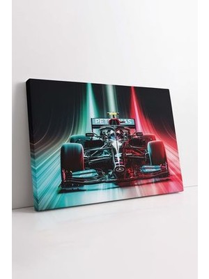 Formula 1 Soyut Işık Hüzmeleri Yarış Arabası F1 Dekoratif Kanvas Tablo, Genç Odası Için Duvar Dekoru