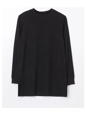 Bisiklet Yaka Parlak Gorunumlu Kadin Tunik - S5LK47Z8