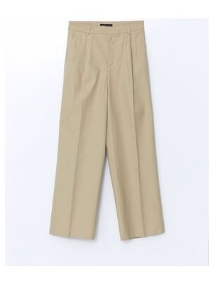 Loose Fit Keten Karışımlı Kadın Pantolon