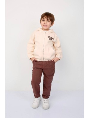 Arkası Nakış Detaylı Üçlü Dokuma Takım