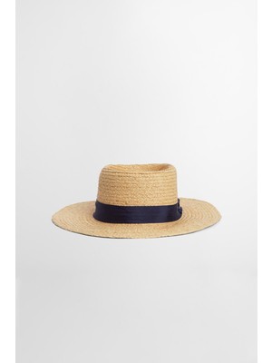 Barbour Lily Hasır Şapka BE11 Natural/navy