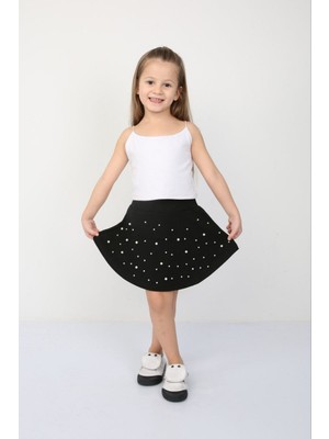 Jabber Çelik Kumaş Inci Detaylı Etek