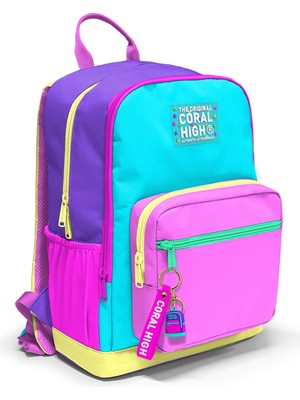 Coral High Çok Renkli Dört Bölmeli Okul Sırt Çantası 23676