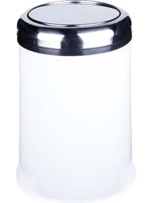 Maxiflow Pratik Kapak Çöp Kovası 16LT Ø25*38,5 cm Beyaz