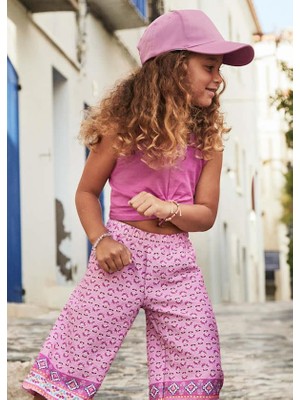 Mayoral Kız Çocuk Baskılı Pantolonlu Takım 4-8 Yaş Pembe