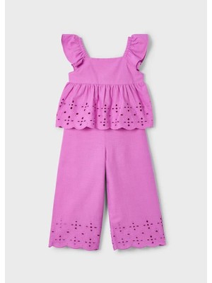 Mayoral Kız Çocuk Delikli Pantolonlu Takım 6-10 Yaş Pembe