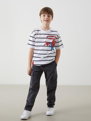 Beli Lastikli Erkek Çocuk Kargo Jean Pantolon