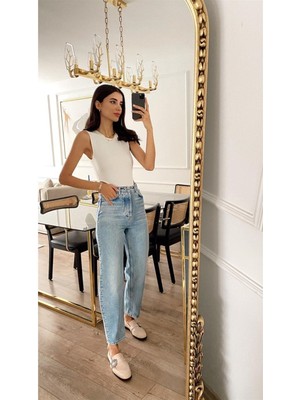 Penolope Kadın Belle Blue Mom Jean