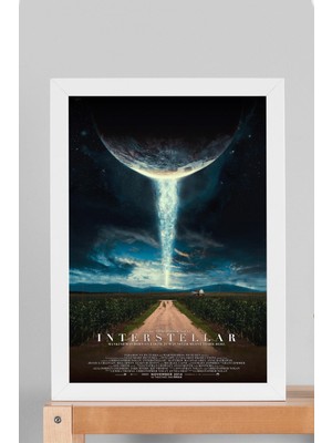 Interstellar Çerçeveli Tablo - Yıldızlararası Film Posteri Tablo