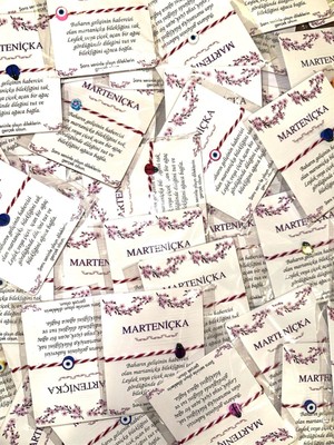 Medya Tech Marteniçka 25 Ad Kartlı ve Jelatinli Boncuklu Hediyelik (Şans Bilekliği)