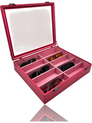 Dijital Çarşı Diji 10'lu Gözlük Kutusu Gözlük Çantası Pembe