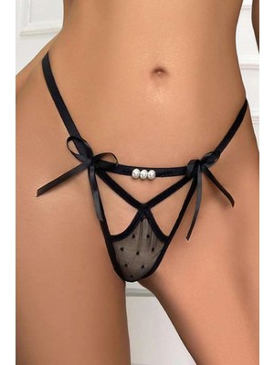 Royaleks Kadın Iç Giyim Tanga Külot Perfect Fall D239 Siyah