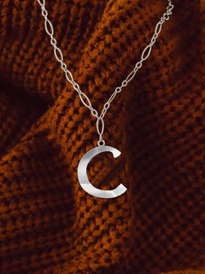 TabiTela 925 Ayar gümüş kolye "C"harfi SM663