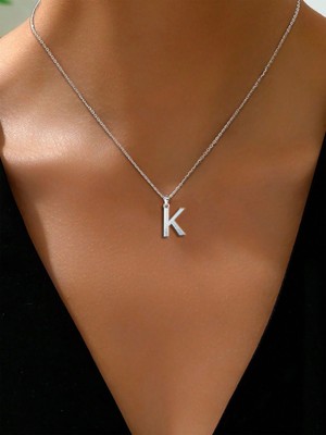 TabiTela 925 Ayar gümüş kolye "K"harfi SM743