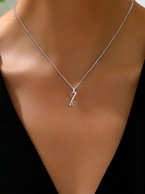 TabiTela 925 Ayar gümüş kolye "Z"harfi SM704