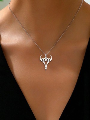 TabiTela 925 Ayar gümüş kolye boğa SM782