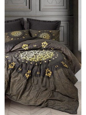 Mulvix URG02  Palace Saten Çift Kişilik Nevresim Takımı Togay Antrasit (Mulvix)