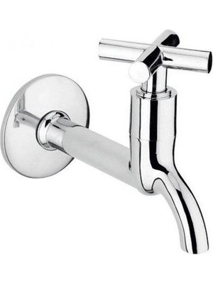 Mulvix KRG02 4lü Artı Aç Kapa 4 Kollu Krom Çevirveli Musluk Duvardan Tek Girişli (Mulvix)