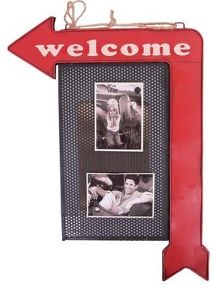 Dekoratif Metal Kapı Yazısı Yön Tabelası Çerçeveli Hediyelik