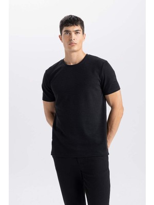 Defacto Erkek  T-Shirt M6608AZ/BK81 Black