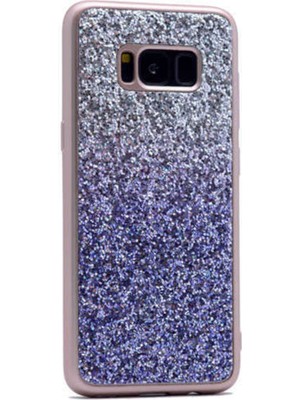 Vardar Aksesuar Galaxy S8 Kılıf Renkli  Simli Kırçıllı Silikon Kapak
