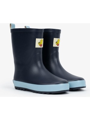 Haribo Lacivert Uzun Kürklü Çocuk Yağmur Çizmesi