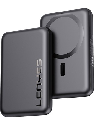 Lenyes PW139D Pd 20W Ultra Ince Hızlı Şarj Özellikli Wireless Powerbank 15W 10000 mAh Siyah