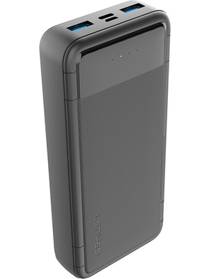 Lenyes PX233P LED Işık Göstergeli Taşınabilir Powerbank 10W 20000 mAh Siyah