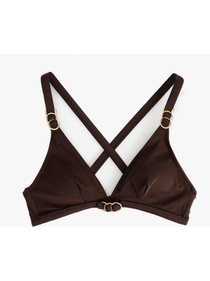 Koton Aksesuar Detaylı Arkası Çapraz Askılı Üçgen Bikini