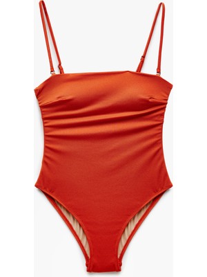 Koton Astarlı Hafif Destekli Straplez Mayo