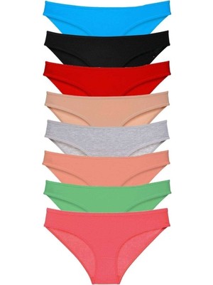 Mbb E-Ticaret 8 Adet Süper Eko Set Likralı Kadın Slip Külot Set 4