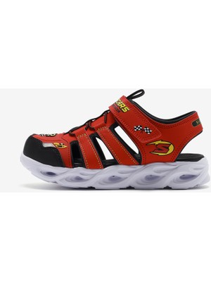 Skechers Thermo-Splash - Hydro-Flare Büyük Erkek Çocuk Kırmızı/Siyah Işıklı Sandalet 400613L Rdbk