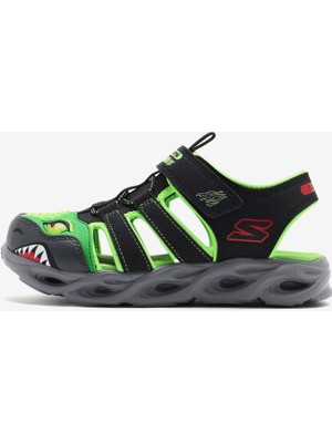 Skechers Thermo-Splash - Hydro-Flare Büyük Erkek Çocuk Siyah Işıklı Sandalet 400613L Bklm