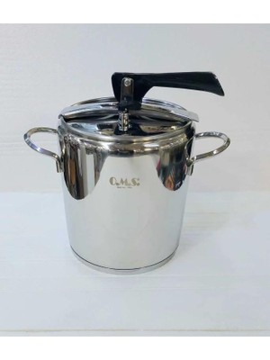 Oms  Silindir Klasik Düdüklü Tencere 9 lt Silver