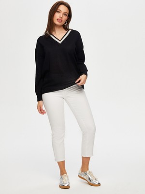 Faik Sönmez Simli V Yaka Triko Bluz S25TRB005