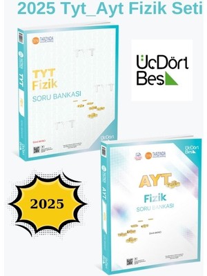 ÜçDörtBeş Yayınları Tyt Ayt Fizik Soru Bankası Seti 2025