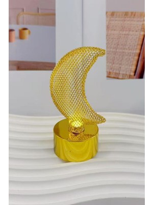 Dekoratif Ay Tasarımlı Mini LED Gece Lambası Model 2