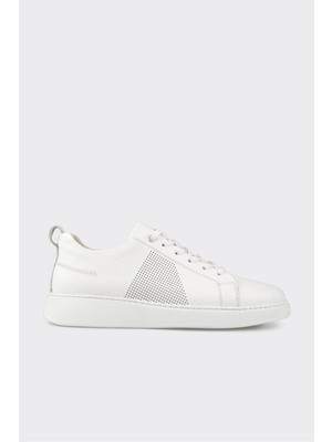 Elle Beyaz Deri Erkek Spor Ayakkabı