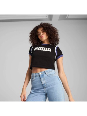 Puma Kadın Siyah Puma Future.puma.archıve Baby Tee Siyah Kadın Crop