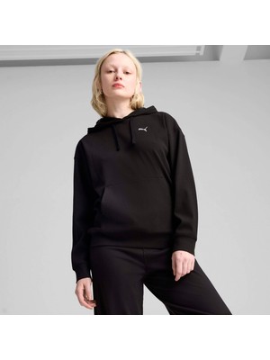 Puma Kadın Siyah Puma Ess Elevated Comfort Hoodie Siyah Kadın Hoodie
