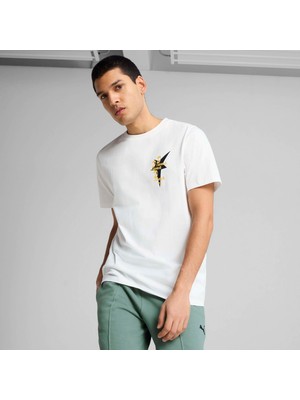 Puma Erkek Beyaz Puma Wardrobe Ess Graphic Tee Beyaz Erkek T-Shirt