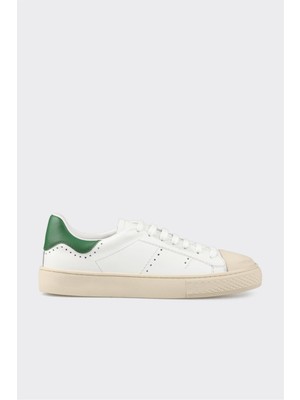 Elle Yeşil Deri Erkek Spor Ayakkabı