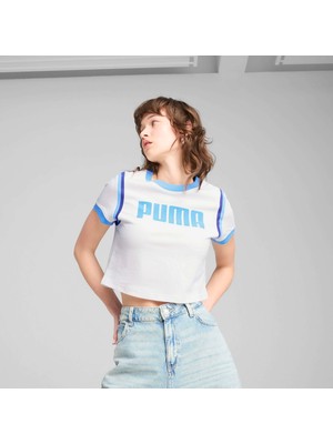 Puma Kadın Beyaz Puma Future.puma.archıve Baby Tee Beyaz Kadın Crop