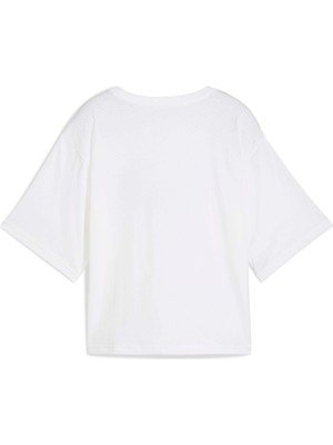 Puma Kadın  Puma Ess Cropped No. 1 Logo Tee Beyaz Kadın Crop