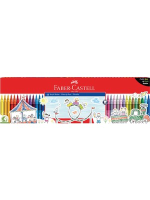 Faber-Castell Klasik Keçeli Kalem Maxi Set 48'li 12 Pastel 12 Neon 24 Klasik Renkli