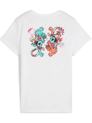 Puma Kadın Beyaz Puma Graphıcs Traın Concept Tee W Beyaz Kadın T-Shirt