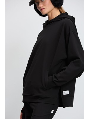 Babokah Dökümlü Fit Kapüşonlu Sweatshirt